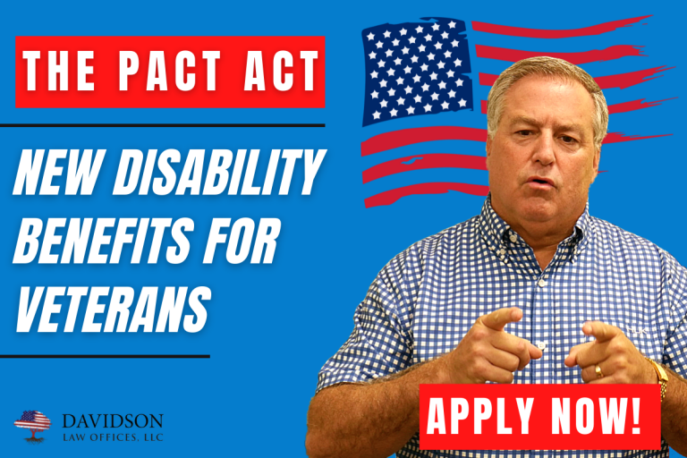 The PACT Act New Veterans Benefits Davidson Elder Law